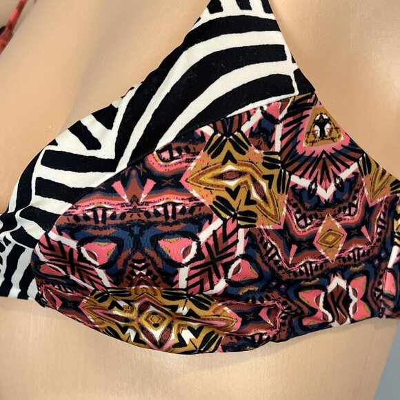 Billabong Sun Tribe Reversible Bikini Top Size Large Trilet NWT - Picture 3 of 16